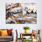 Marbled Gold Swirl Wall Art