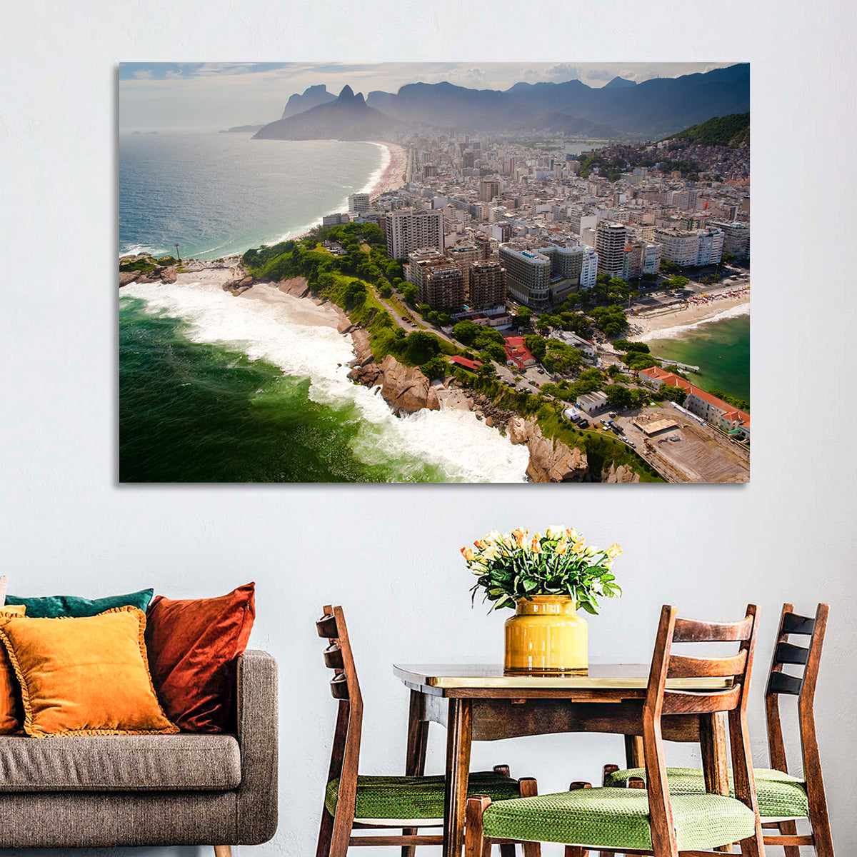 Ipanema Coast Aerial View Wall Art