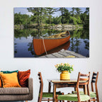 Orange Canoe on Ontario Lake Wall Art
