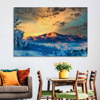 Pikes Peak Golden Sunset Wall Art