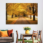 Golden Autumn Road Wall Art