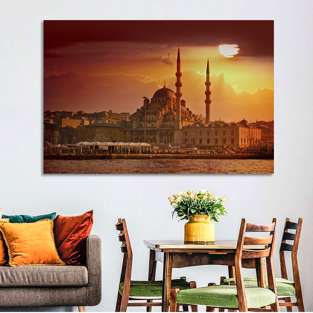 Yeni Cami Golden Hour Wall Art