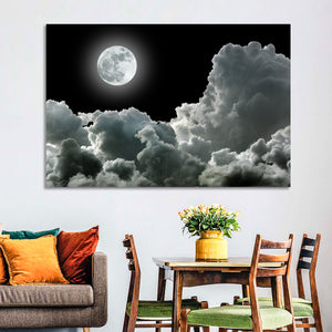 Cloudy Moon Light Wall Art