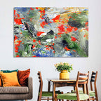 Melting Green Impasto Abstract Wall Art