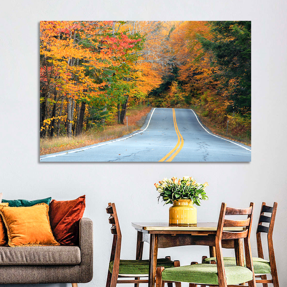 New Hampshire Autumn Way Wall Art