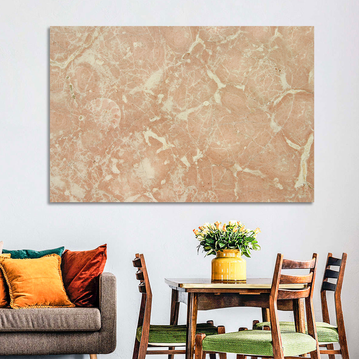 Fossil Veins Marble Study Wall Art
