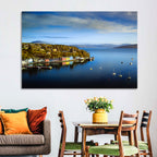 Portree Harbour Colorful Houses Wall Art