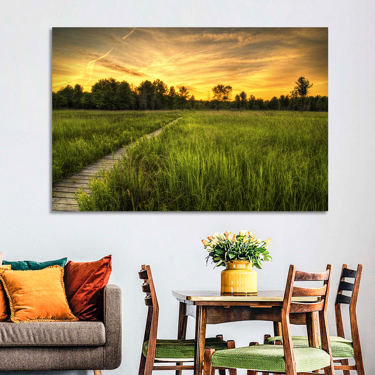 Irwin Prairie Boardwalk Sunset Wall Art