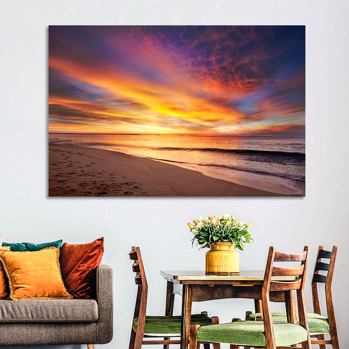 Maine Beach Sunrise Wall Art