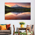Mount Hood Reflected at Trillium Lake Wall Art