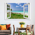 Gazebo on Pier Over Turquoise Ocean Wall Art