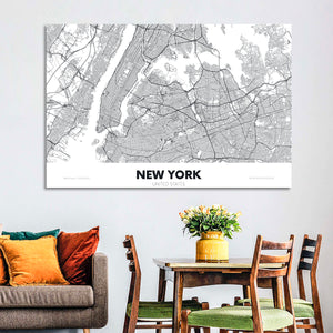 New York City Map Wall Art