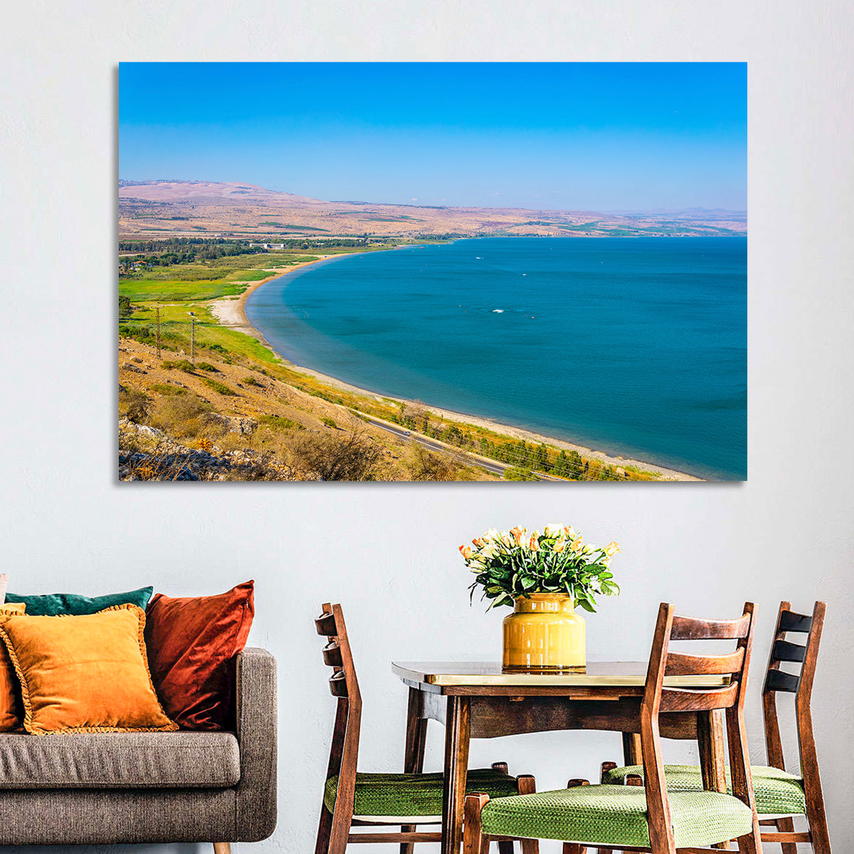 Sea of Galilee, Tiberias Wall Art in a room, landscape