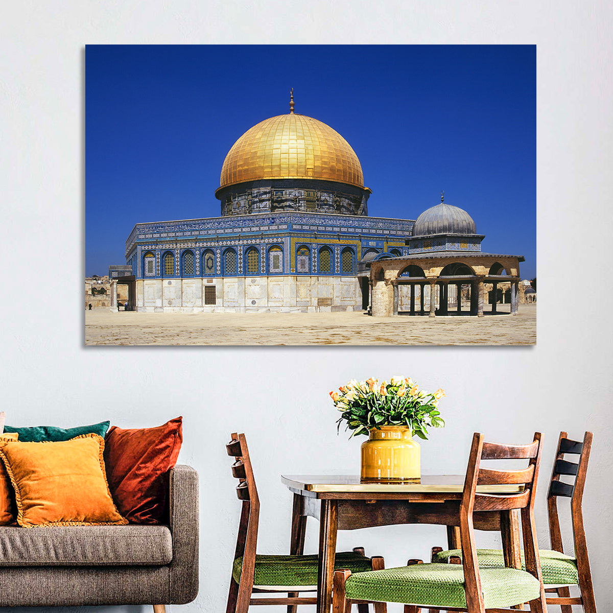 Golden Dome of the Rock, Jerusalem Wall Art in a room, landscape