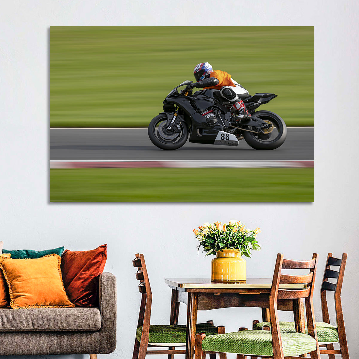 Motorcycle Racer No. 88 Wall Art