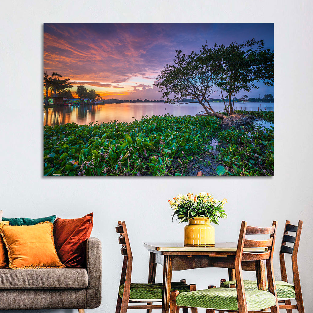 Cipondoh Lake Hyacinth Sunset Wall Art