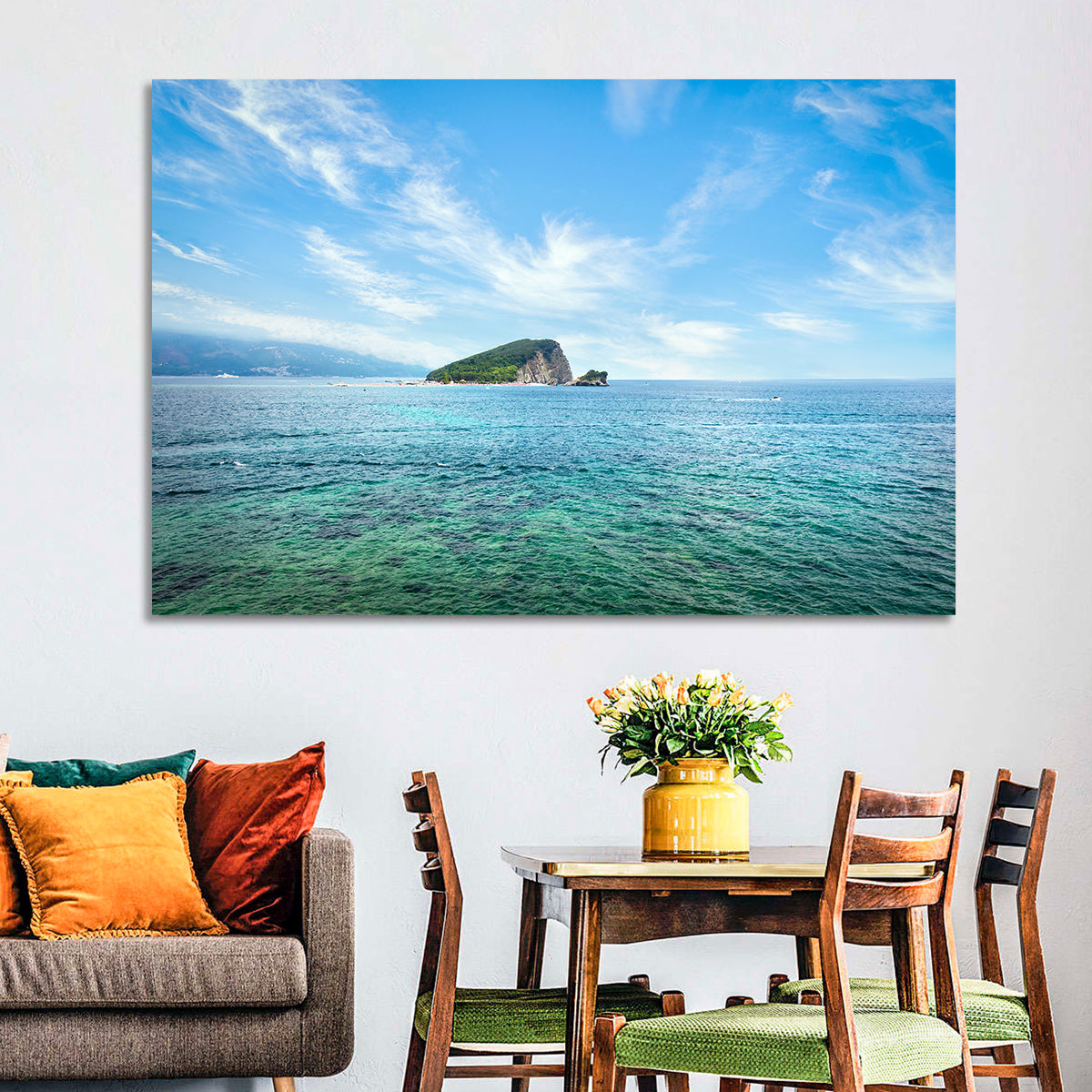 Sveti Nikola Island, Budva Wall Art in a room, landscape