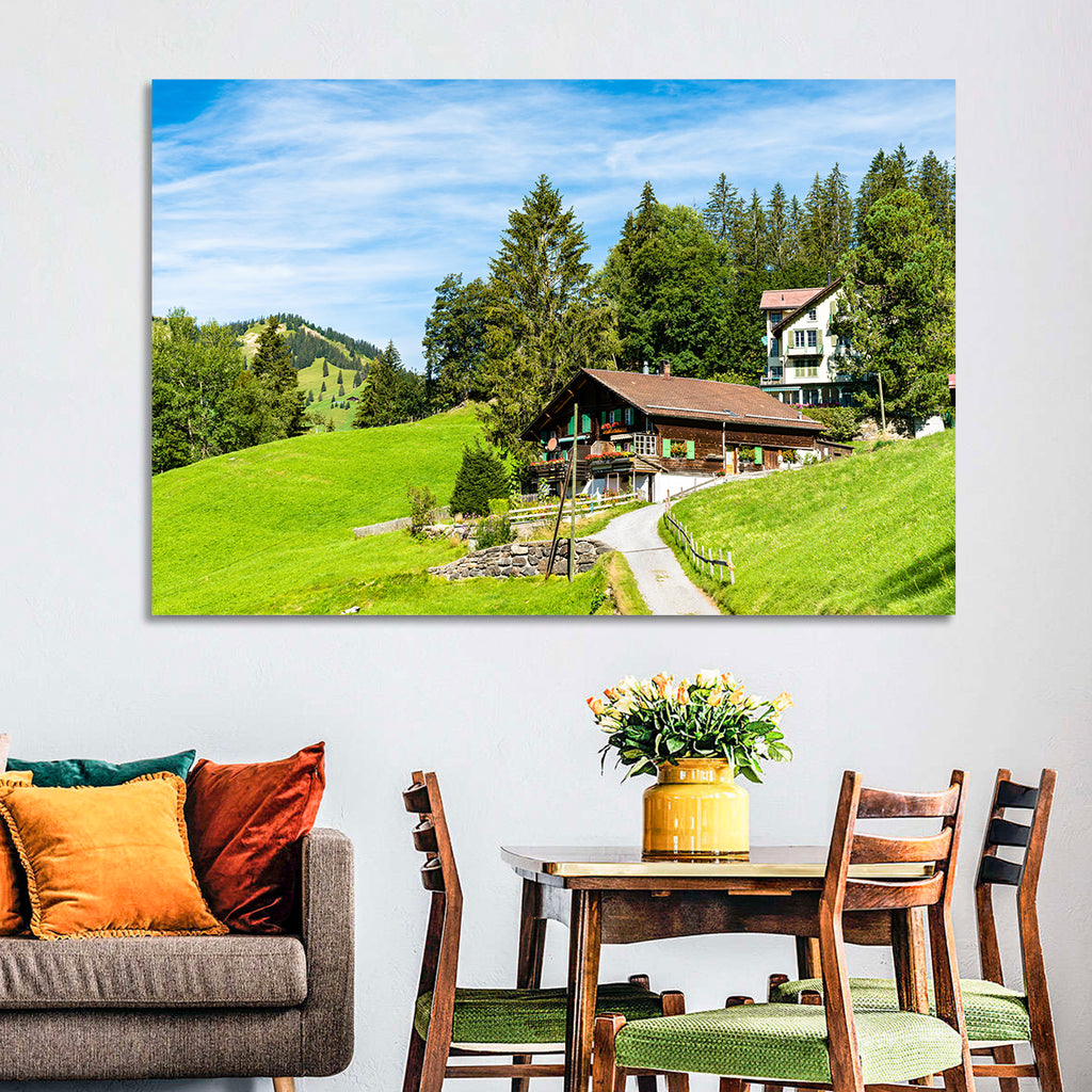 Wengen Alpine Chalet Path Wall Art