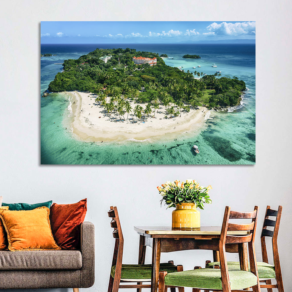 Cayo Levantado Aerial Beach Resort Wall Art