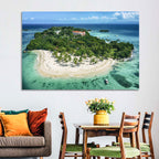 Cayo Levantado Aerial Beach Resort Wall Art