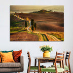 Val D’orcia Winding Golden Road Wall Art