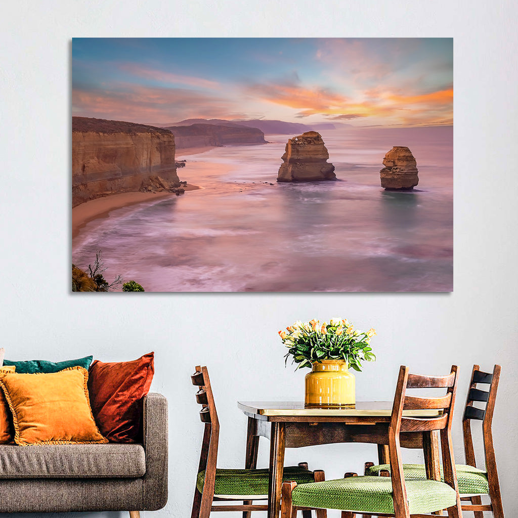 Twelve Apostles Sunset Sea Stacks Wall Art