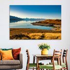 Lake Pukaki Golden Hour with Mount Cook Wall Art