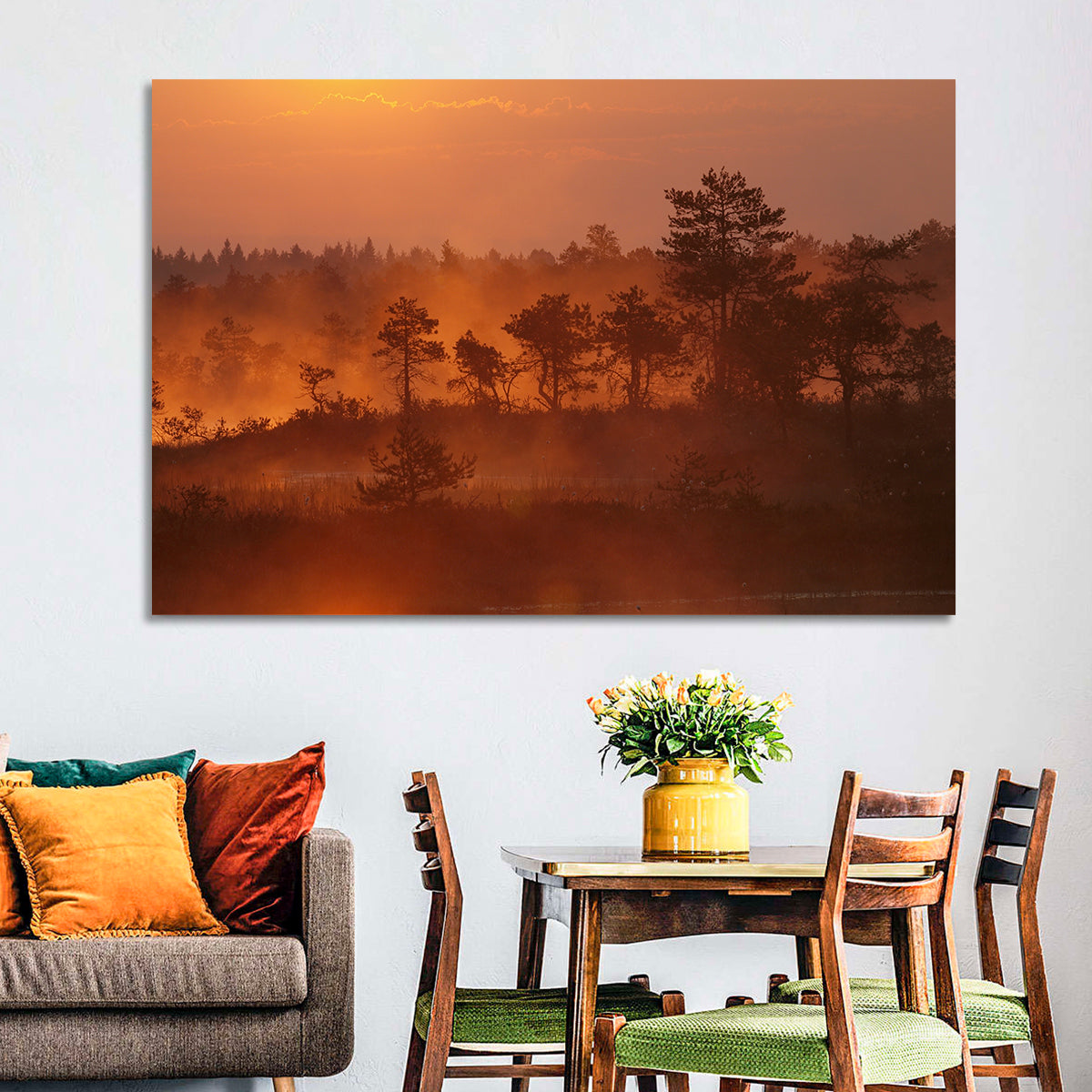 Kakerdaja Bog at Sunrise Wall Art in a room, landscape