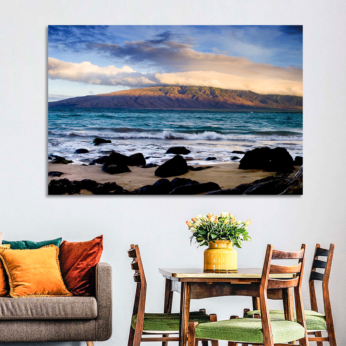 Kihei Golden Coastline Wall Art