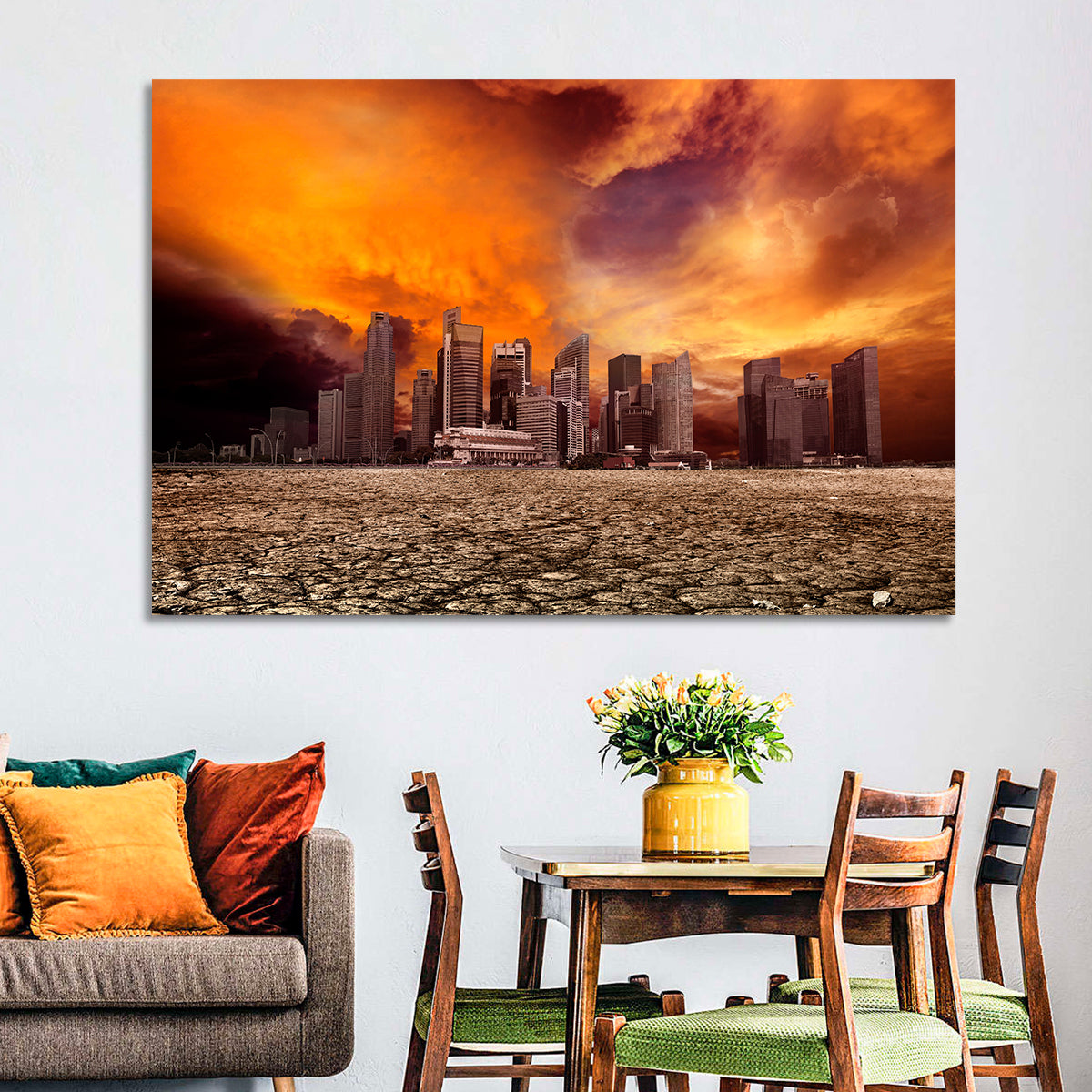 Desolate Desert City Wall Art