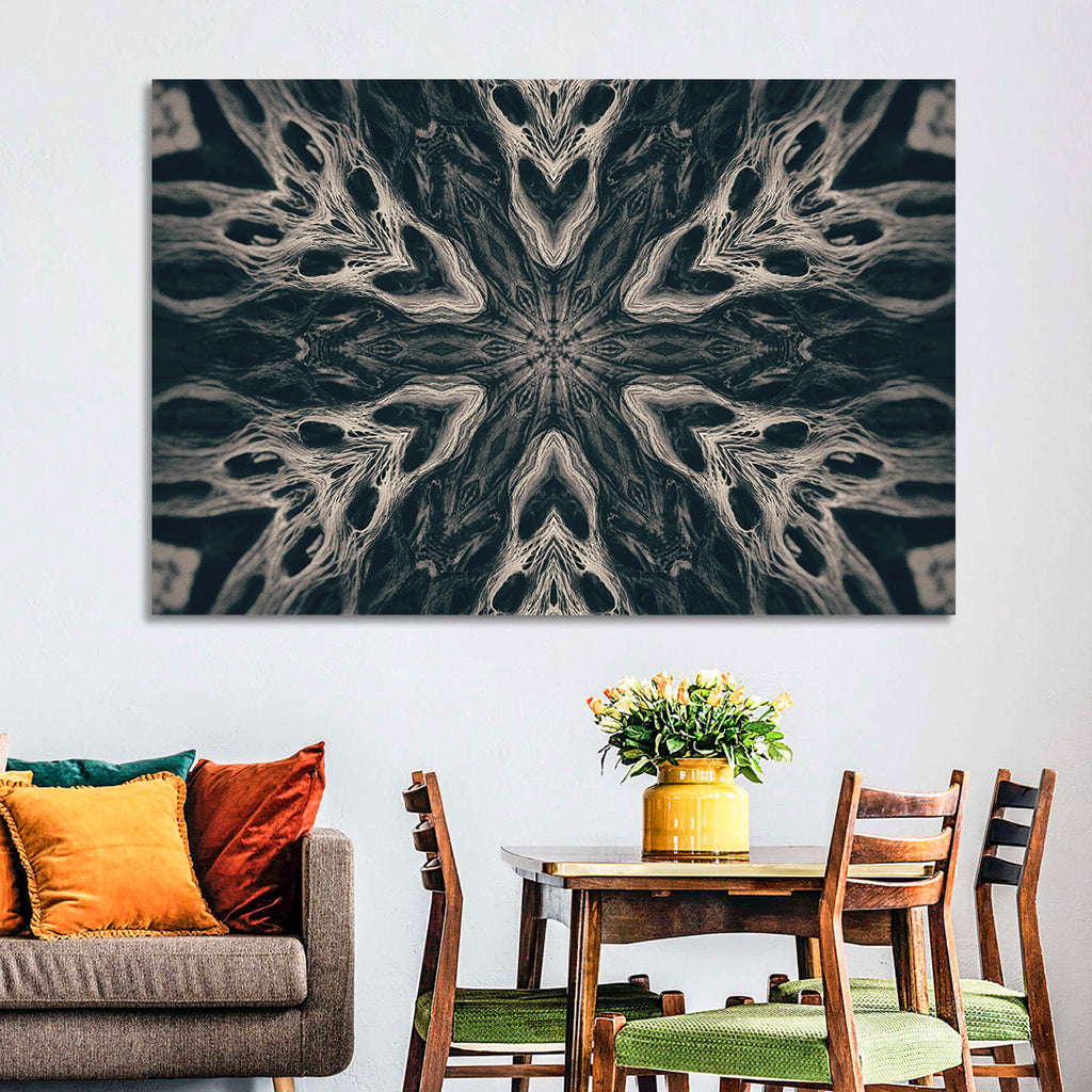Black Gothic Demon Mandala Wall Art
