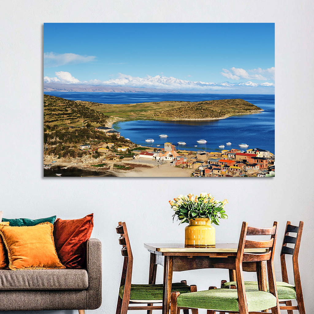 Isla Del Sol Village on Lake Titicaca Wall Art