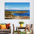 Isla Del Sol Village on Lake Titicaca Wall Art