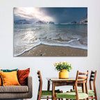 Haukland Beach Winter Light Wall Art