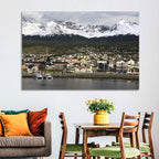 Ushuaia Harbor and Snowcapped Mountains Wall Art