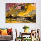 Coastal Storm Over Distant Water Wall Art