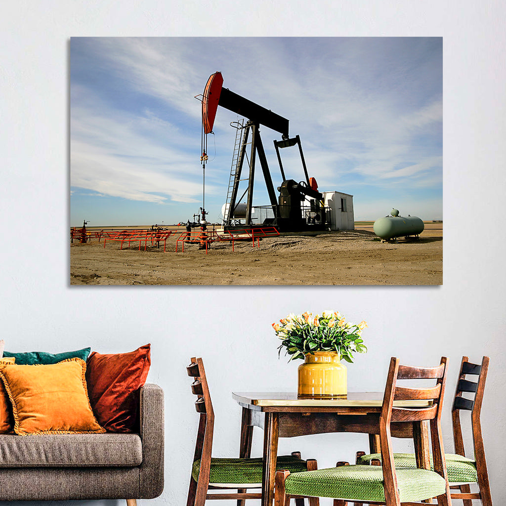 Pump Jack with Storage Tank Wall Art
