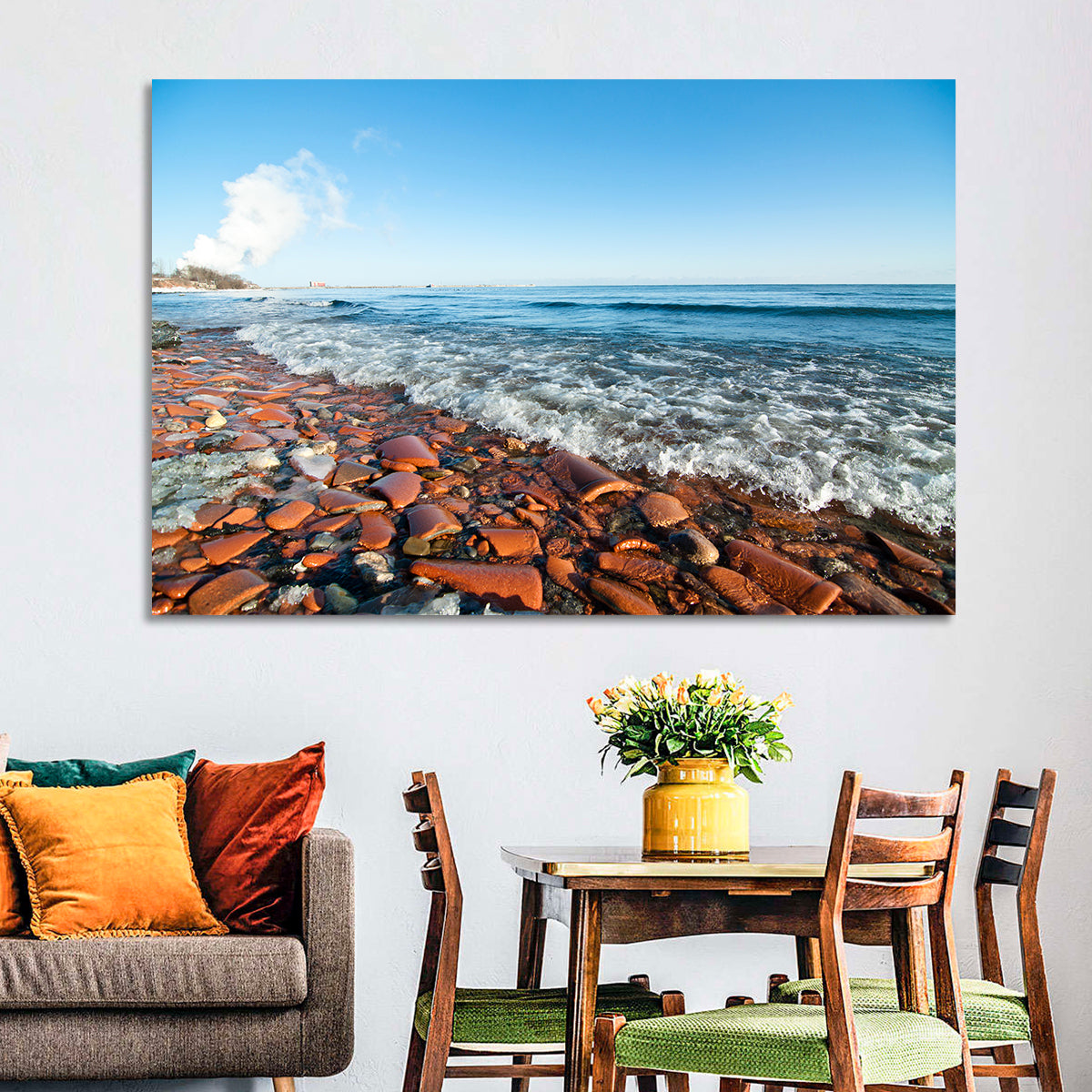 Lake Ontario Terracotta Shoreline Wall Art