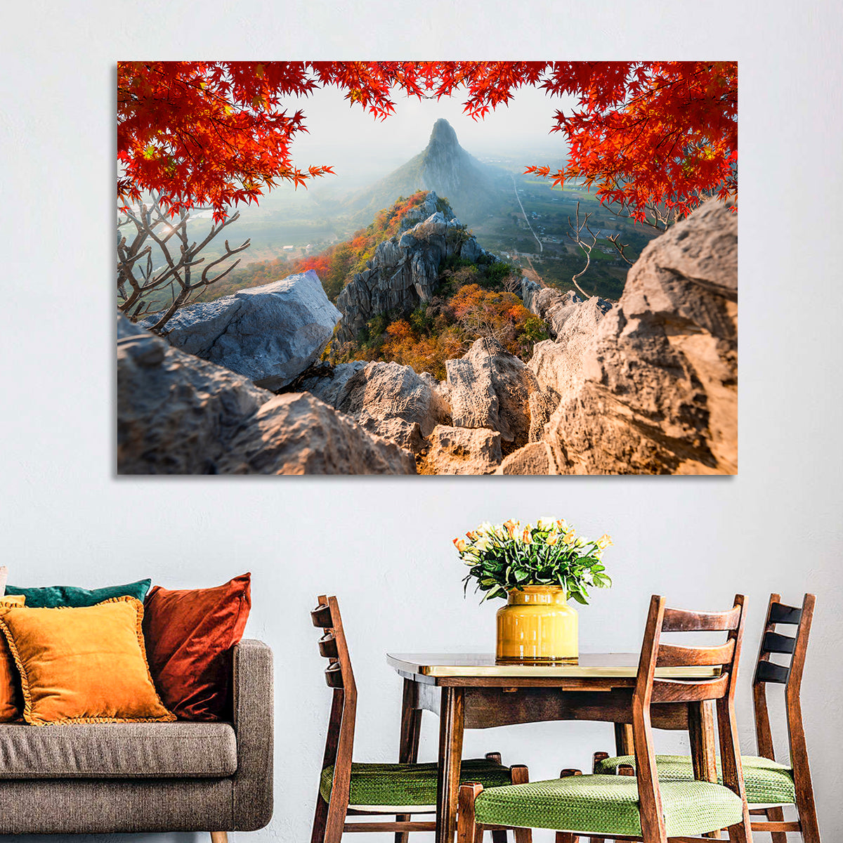 Khao Nor Maple Framed Peak Wall Art in a room, landscape