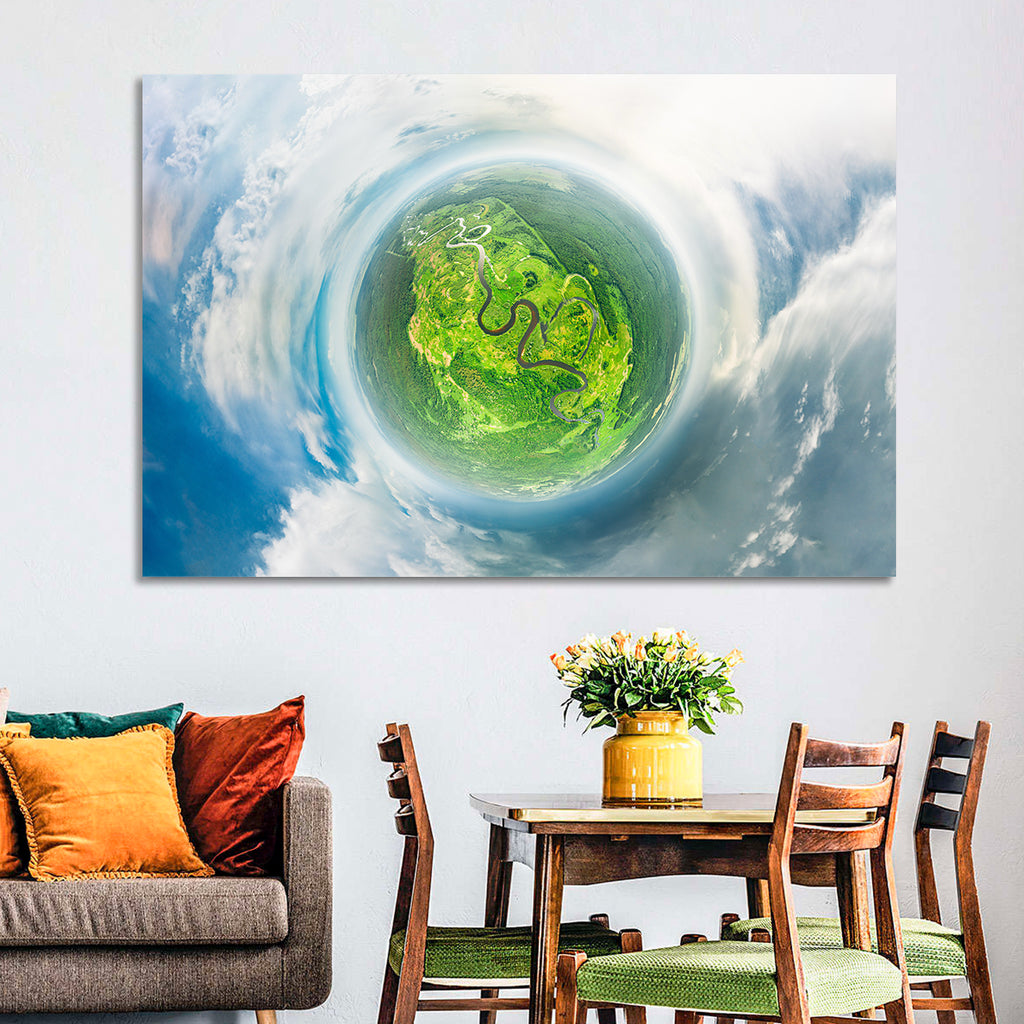 Spherical Forest from Space Wall Art