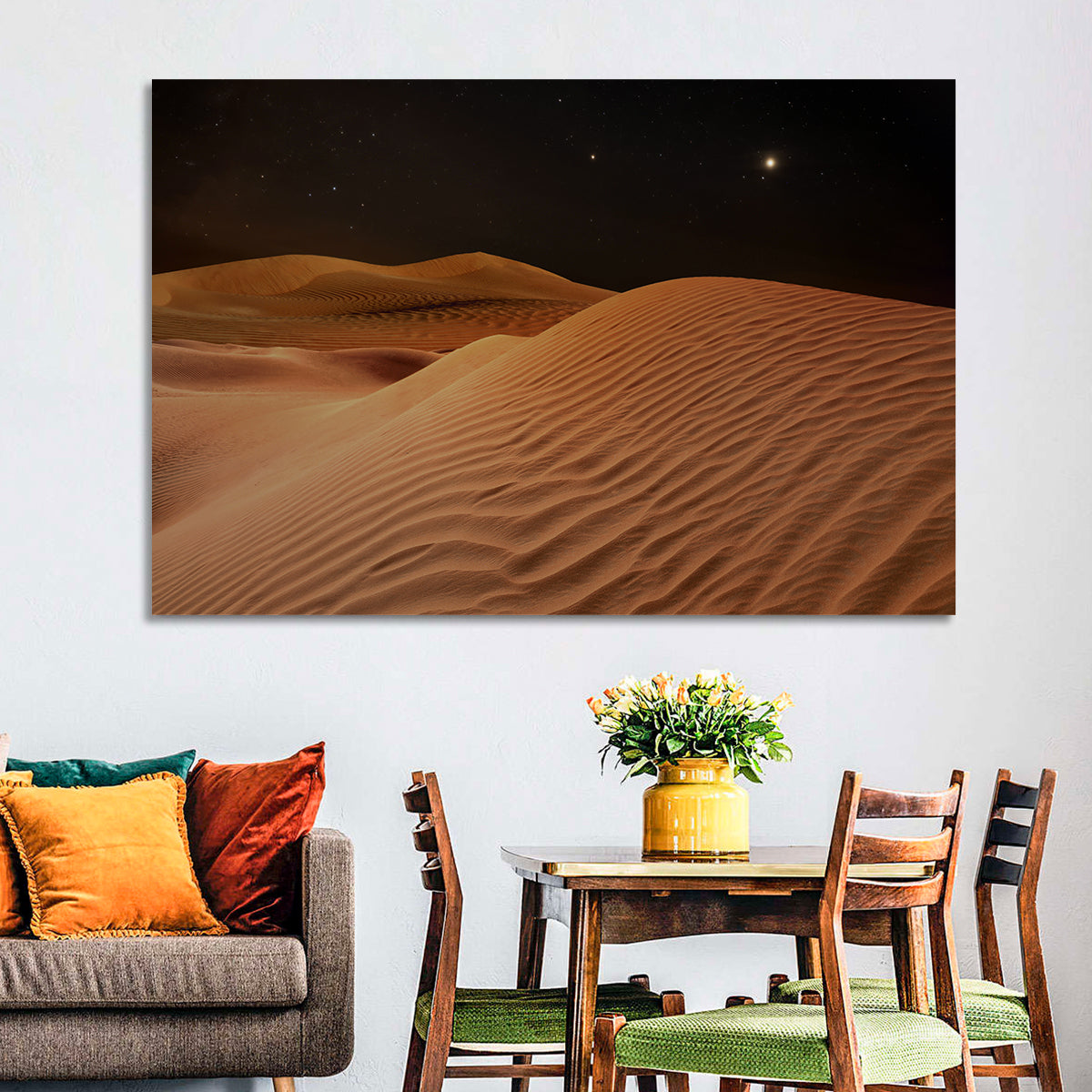 Starry Desert Night Wall Art