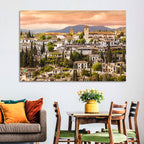 Granada Albaicín Sunset Cityscape Wall Art