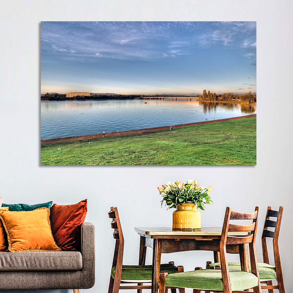 Lake Burley Griffin, Canberra Wall Art in a room, landscape