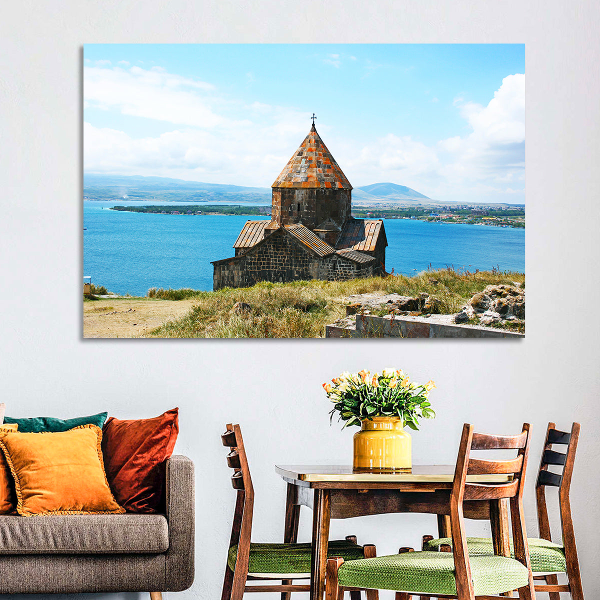 Sevanavank Monastery, Lake Sevan Wall Art in a room, landscape