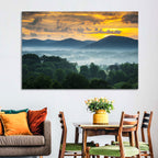Blue Ridge Mountains Asheville Sunset Wall Art