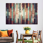 Sound Waves Wood Planks Wall Art