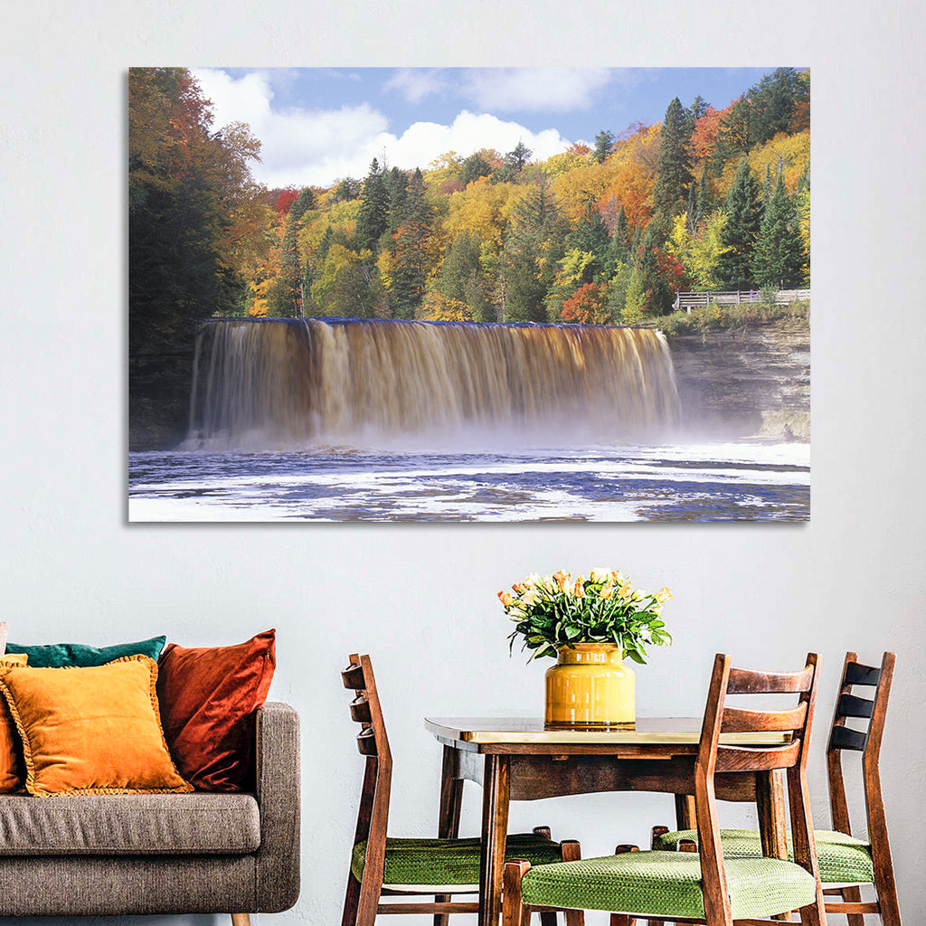 Tahquamenon Falls Autumn Waterfall Wall Art