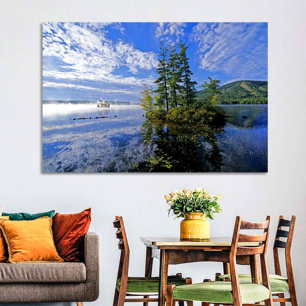 Misty Maine Lake Wall Art