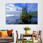 Misty Maine Lake Wall Art