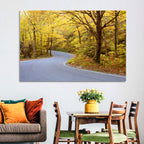 Winding Road Through Autumn Foliage Wall Art